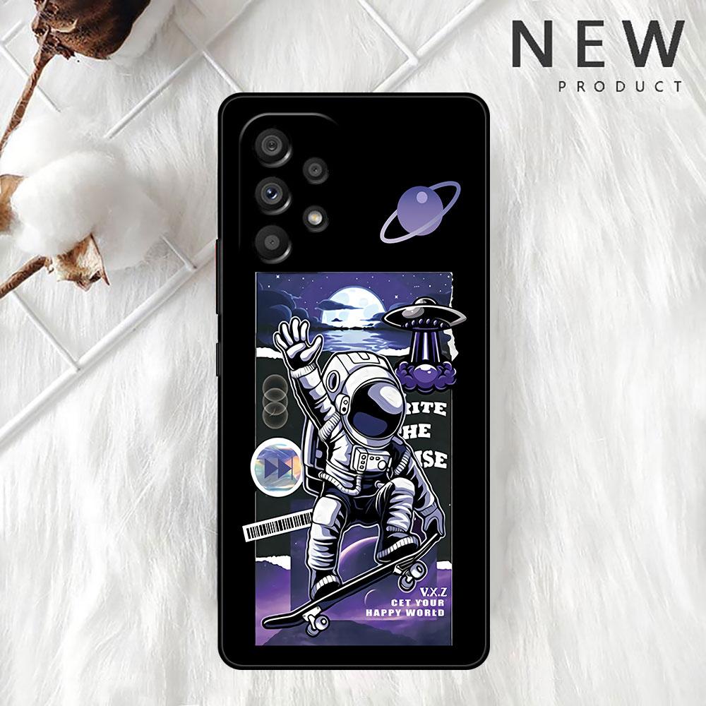 Cartoon Astronaut Star Space Cover For Samsung Galaxy A52 A12 A51 A32 A21s A71 A32 5G A12 A22 A53 A31 A13 A72 A02s Phone Cover