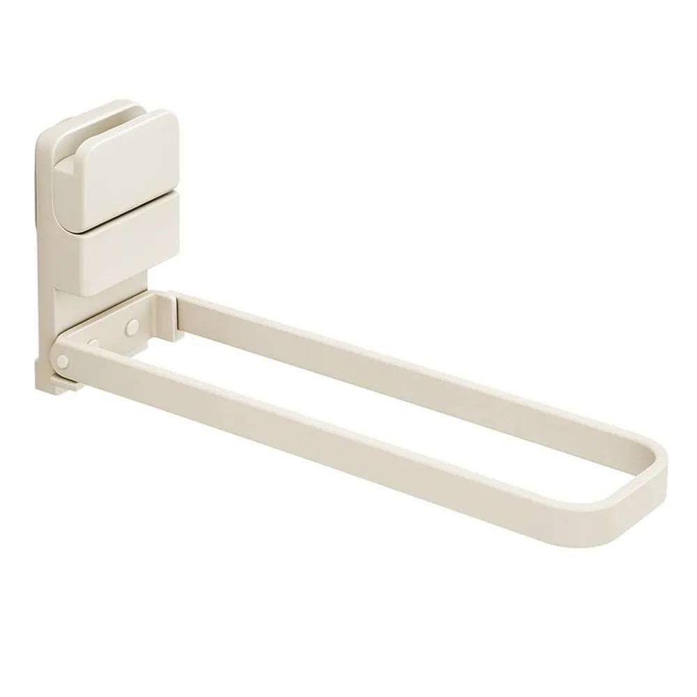 

Carbon Steel Suction Cup Towel Hanger Damage-Free Compact Design Detachable Towel Rack Moisture-Resistant Space Saving білий