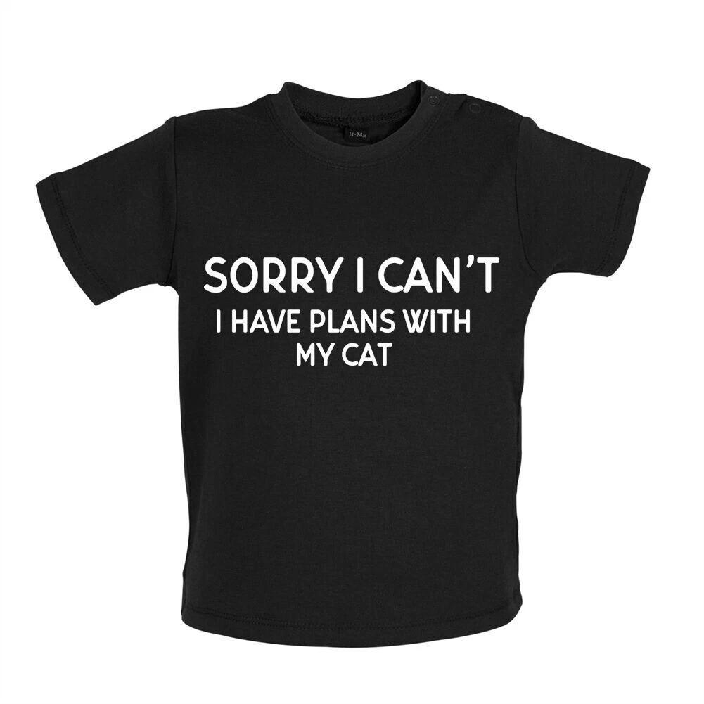 Sorry I Can t , Have Piani With My Cat - Kids Baby Kids Boys Girls Unisex T-Shirt / Bodysuit - Animals 100