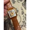 Used FENDI Gold Square Watch Quadro Mini