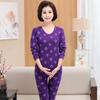 Women's pure cotton thermal underwear set for mothers, autumn and winter wear