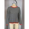 Autumn and Winter Round Neck Striped Contrasting Long Sleeved Casual Women's Sweaters