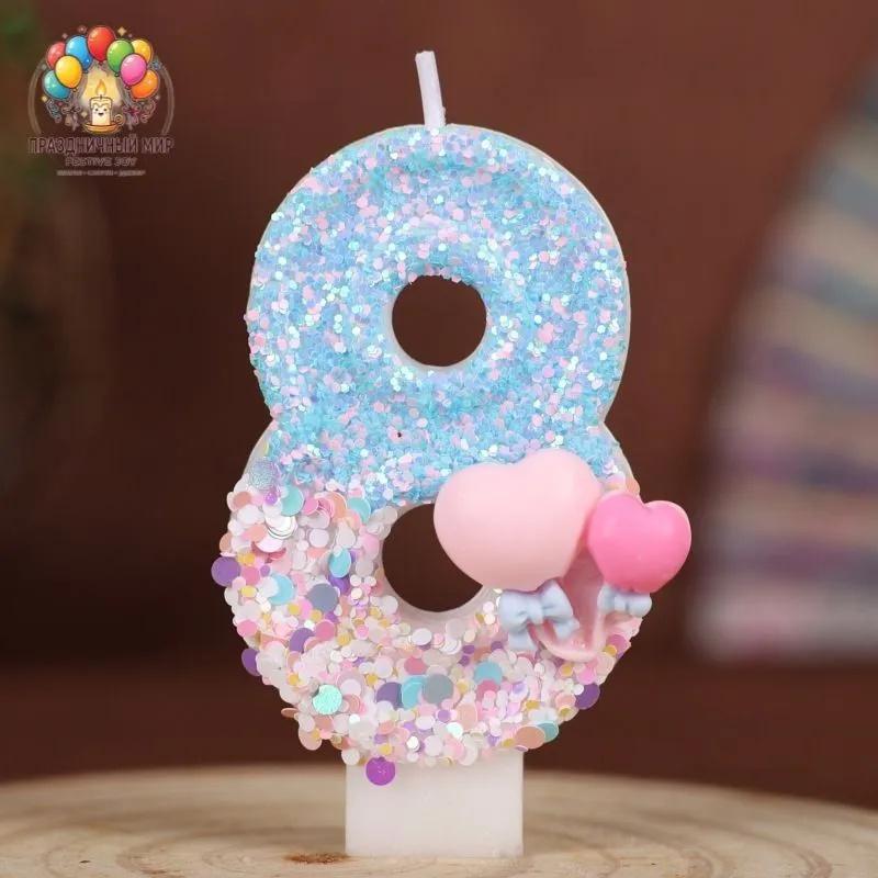 Numeric Birthday Candles 0-9 Set for Kids Baking Party Decorations