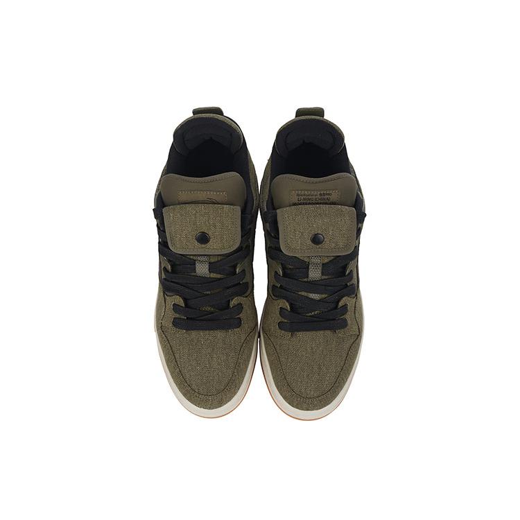 Li Ning Wave Pro Skateboard Shoes Men's Low top Ash Wood Umber/Coffee Brown AECR047-1