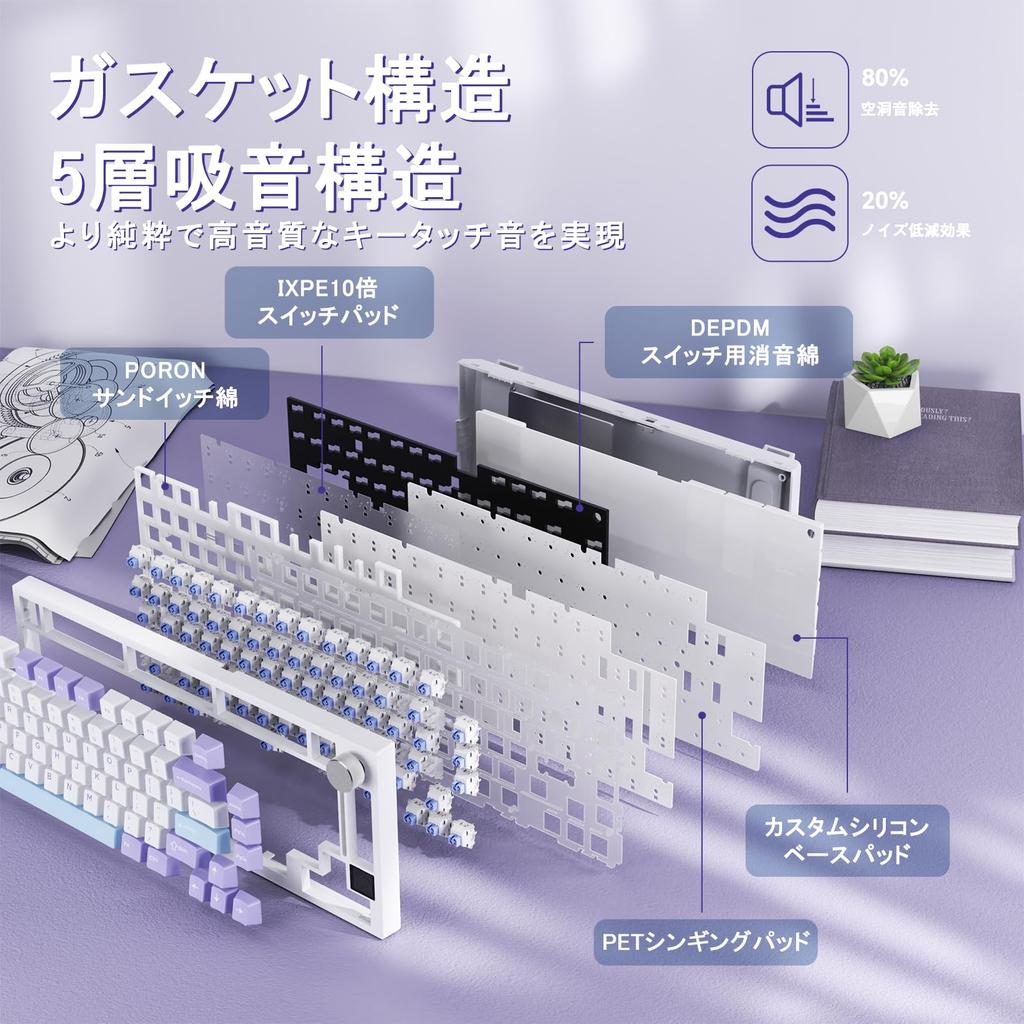 MAMBASNAKE x ATTACK SHARK X820ULTRA Custom Mechanical Keyboard Free Illuminated Hot Interchangeable RGB LED LCD Quiet Large High High Value for Shark
