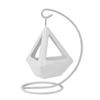 White Rectangular Ceramic Succulent Air Plants Pearls Holder Container Flower Pots For Desk Home Decoration