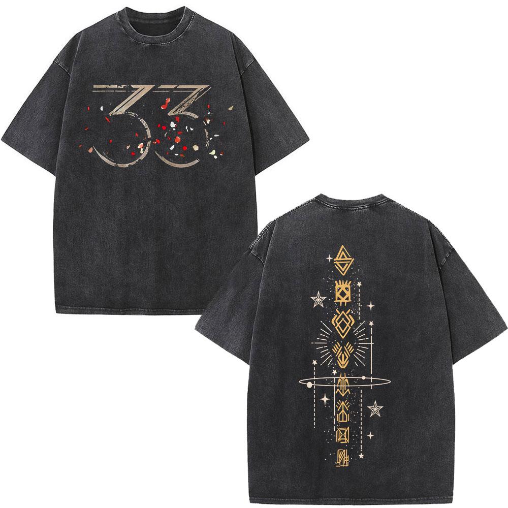 

Esquie Clair Obscur Expedition 33 Футболки з вінтажним пранням Подарункова футболка для фанатів гри Чоловічий Жіночий Одяг Модна Футболка з коротким рукавом XL