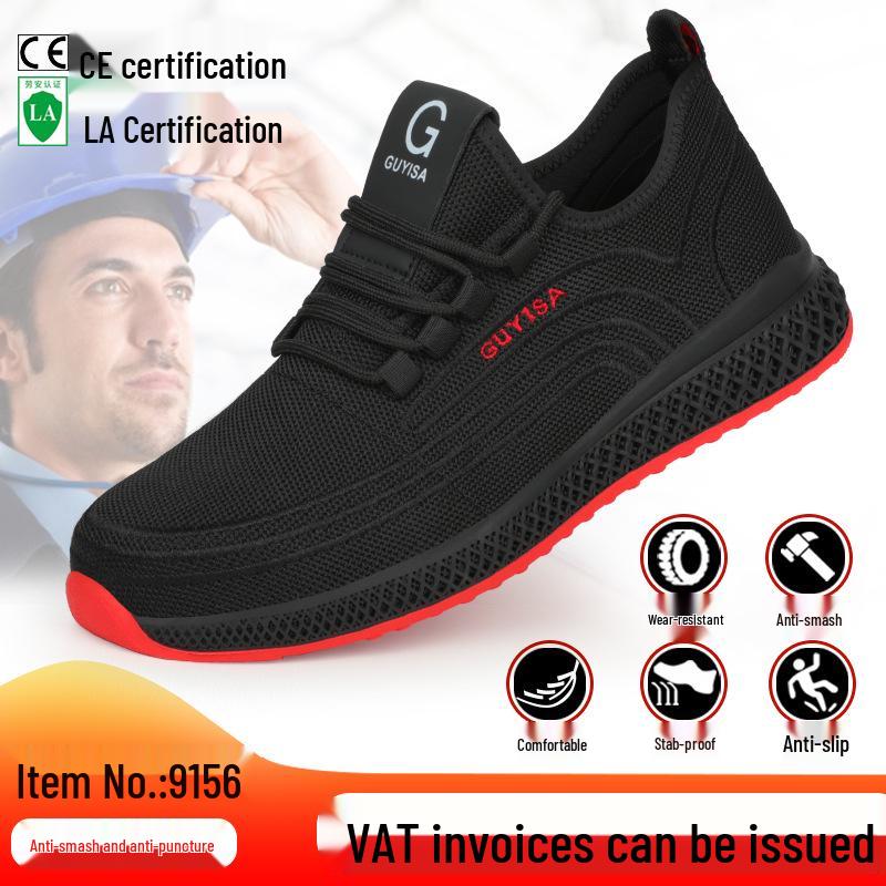Women's Breathable Steel Toe Safety Shoes - Lightweight, Comfortable, Wear-Resistant, Anti-Smash & Anti-Puncture, Ideal for Summer Work.