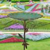 Metal Retro Bird Bath Feeder Bowl with 5-Prong Stake Detachable Decorative Birdbath Garden Water Feeder for Patio Yard Decor