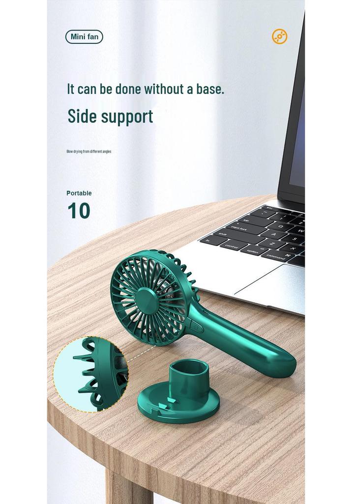 USB Rechargeable Cartoon Handheld Mini Fan - Portable for Travel, Student Use, Household, and Gifts.