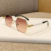 New fashionable polygonal metal sunglasses men's and women's personalized driving sunglasses