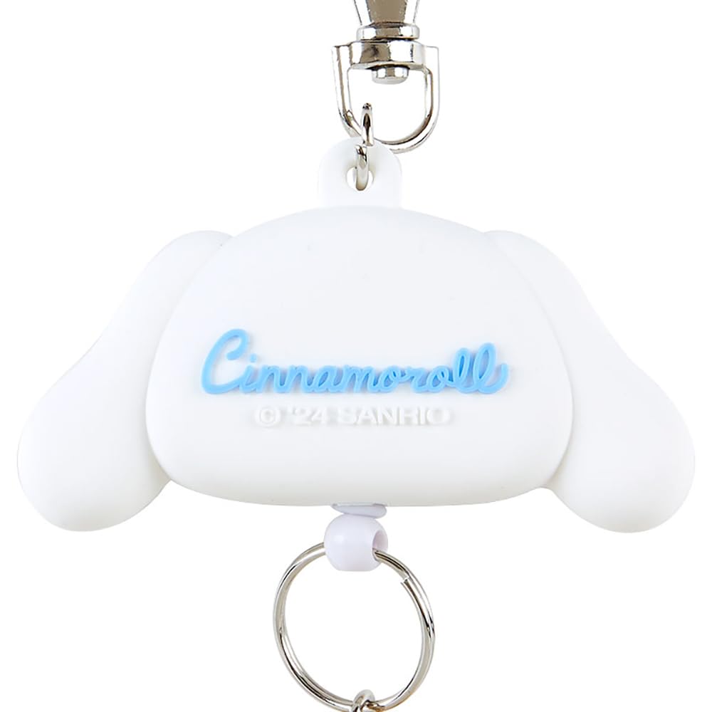 Sanrio Cinnamoroll Retractable Keychain Key Mascot x x Character Item 168777 Face-Shaped (12.5 7.5 1.8 cm) No.