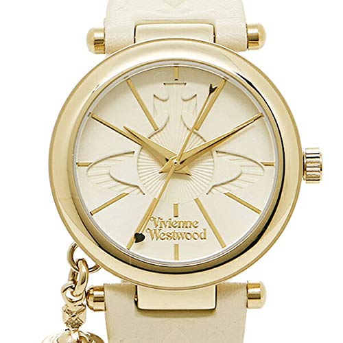 Vivienne Westwood Women's Orb Watch, 32mm, with Charm, Quartz Movement, White, VV006WHWH [Parallel Import]