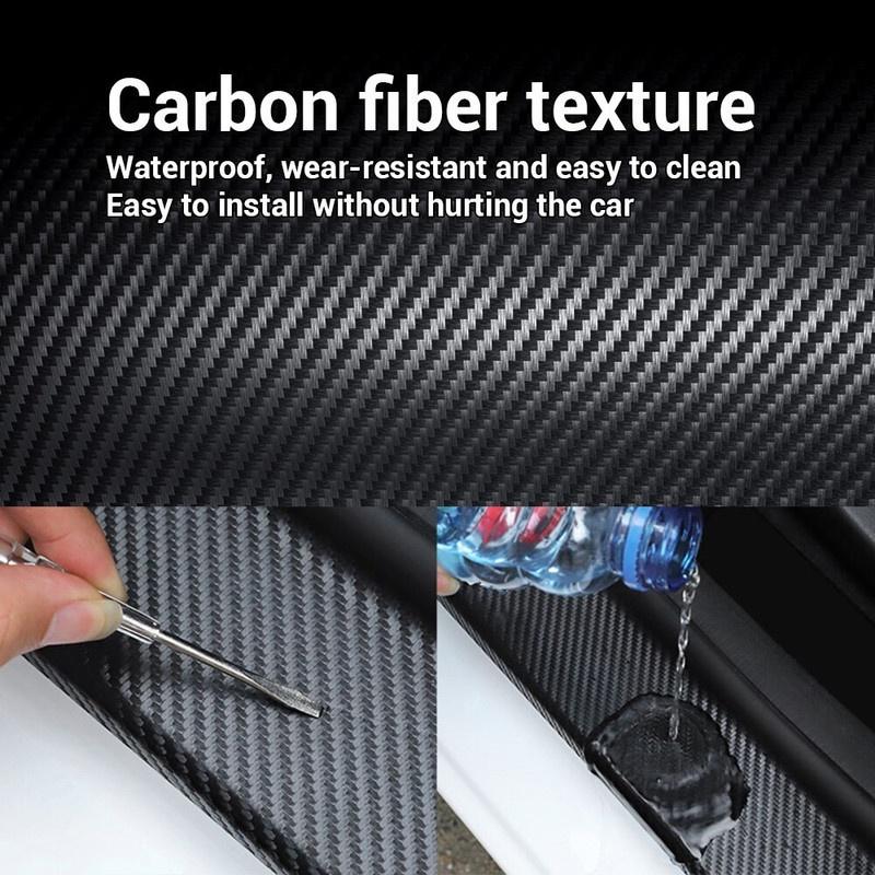 3D Carbon Fiber Sticker Black Vinyl Film DIY Car Decoration Protection Film Matte Carbon Fiber Tape Anti Scratch Waterproof