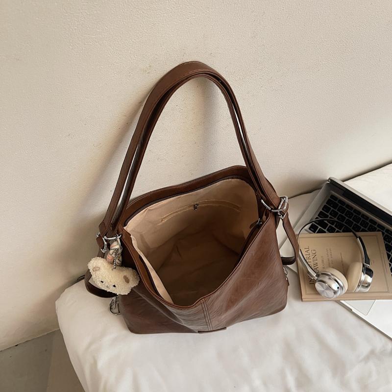 Vintage Shoulder Bag Soft Leather Women's Large Capacity Tote Bag