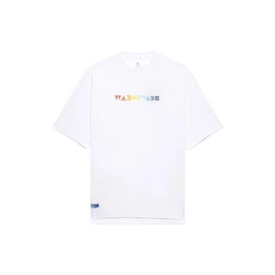 Wade Series Durable Loose-Fit Breathable Casual Short-Sleeve T-Shirt Unisex Tops White AHSS429-2
