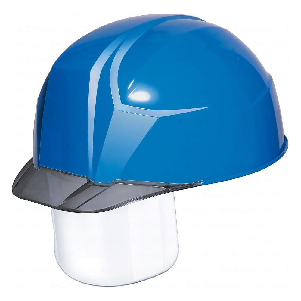 DIC Lightweight Helmet with Shield Sky Blue/Smoke Color No Ventilation