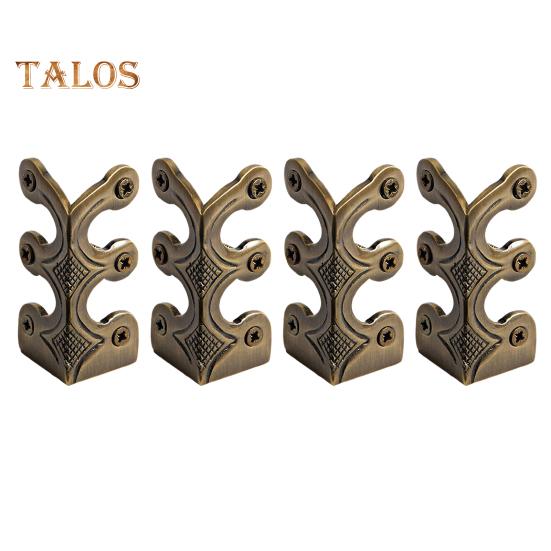 

4 шт. Защитные уголки для плинтусов в винтажном стиле из цельной латуни, защитные уголки для плинтуса, простая установка, защитные уголки для плинтуса 4pcs бронзовый/кофейный