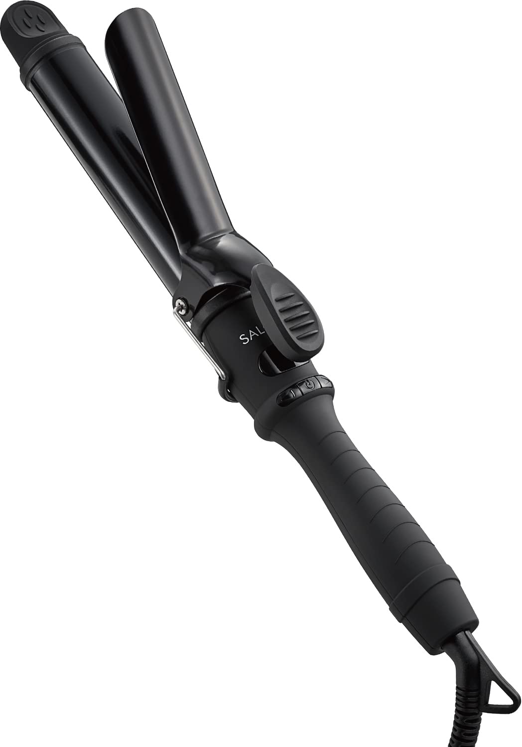 

SALONIA Ceramic Curling Iron, 32mm, International Compatible, Heat-Resistant Pouch Included, SL-008AB, Black