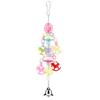 Colorful Beads Bell Bird Cage Stand Parrot Hanging Toy Pet Birds Bite Chewing Decoration Toys