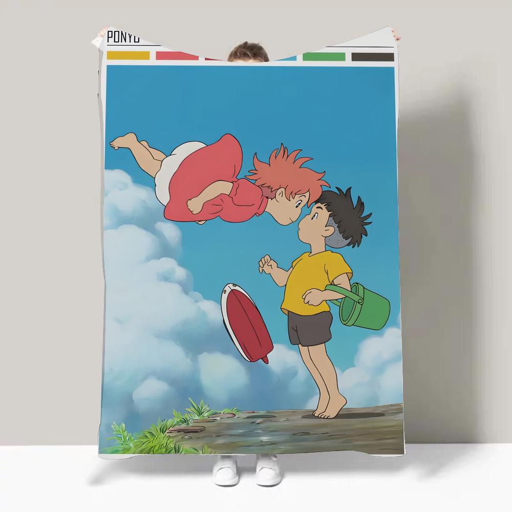 Cute P Ponyo Anime P Blanket Design Lightweight  For Dorms, Naps, Living Room, Office,Sofa,All Season