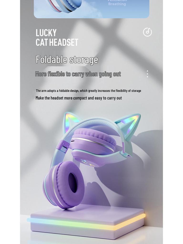 Farbverlauf BT618 Kabelloses Over-Ear Gaming Sport Headset