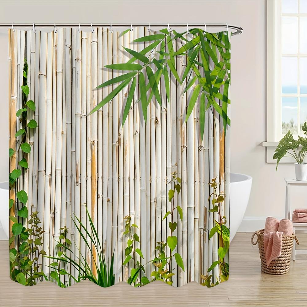 

Waterproof Shower Curtain with Bamboo Forest Design Bringing a Natural and Relaxing Atmosphere to Your Bathroom Space W90XH180cm