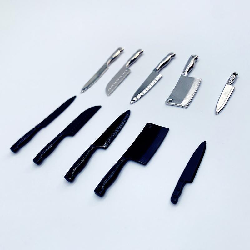1/12 Dollhouse Mini Knives Model Dollhouse Kitchen Cooking Utensils Accessories