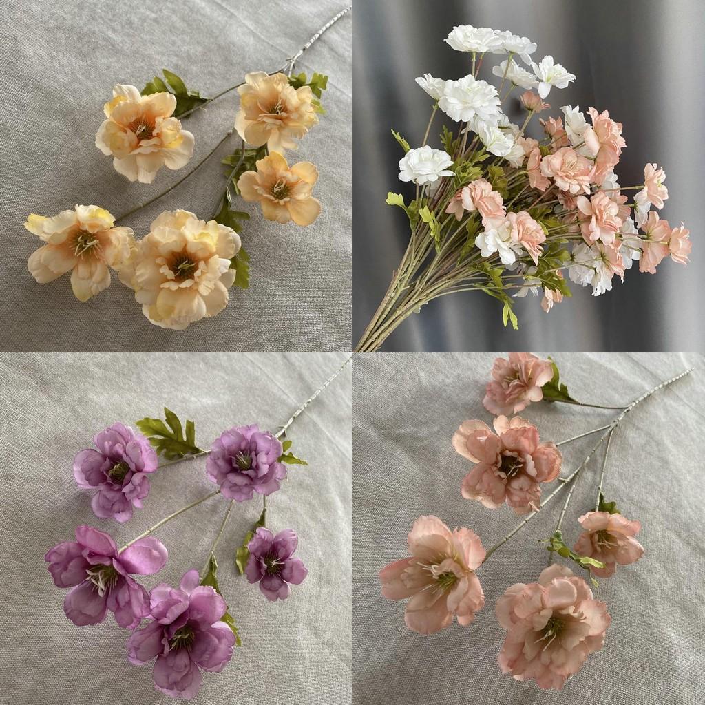 5 Huvuden Hibiskus Silke Bröllopsblommor För Ceremonidekor Och Gångarrangemang