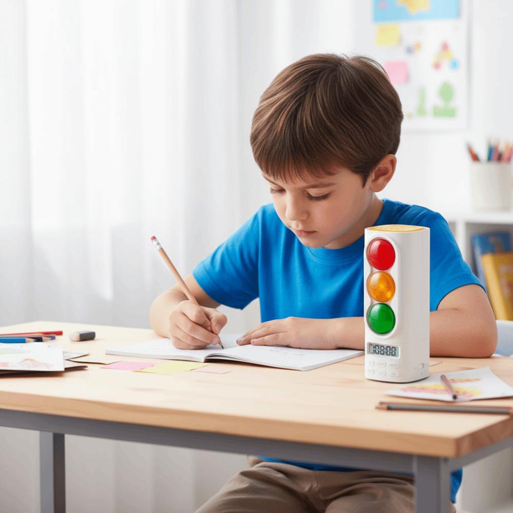 Visueller Ampeltimer aus Kunststoff Tragbarer Selbstdisziplin-Timer Schülerlernen