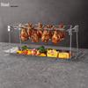 14-Section Stainless Steel Foldable Chicken Leg Roaster for Outdoor BBQ Grill