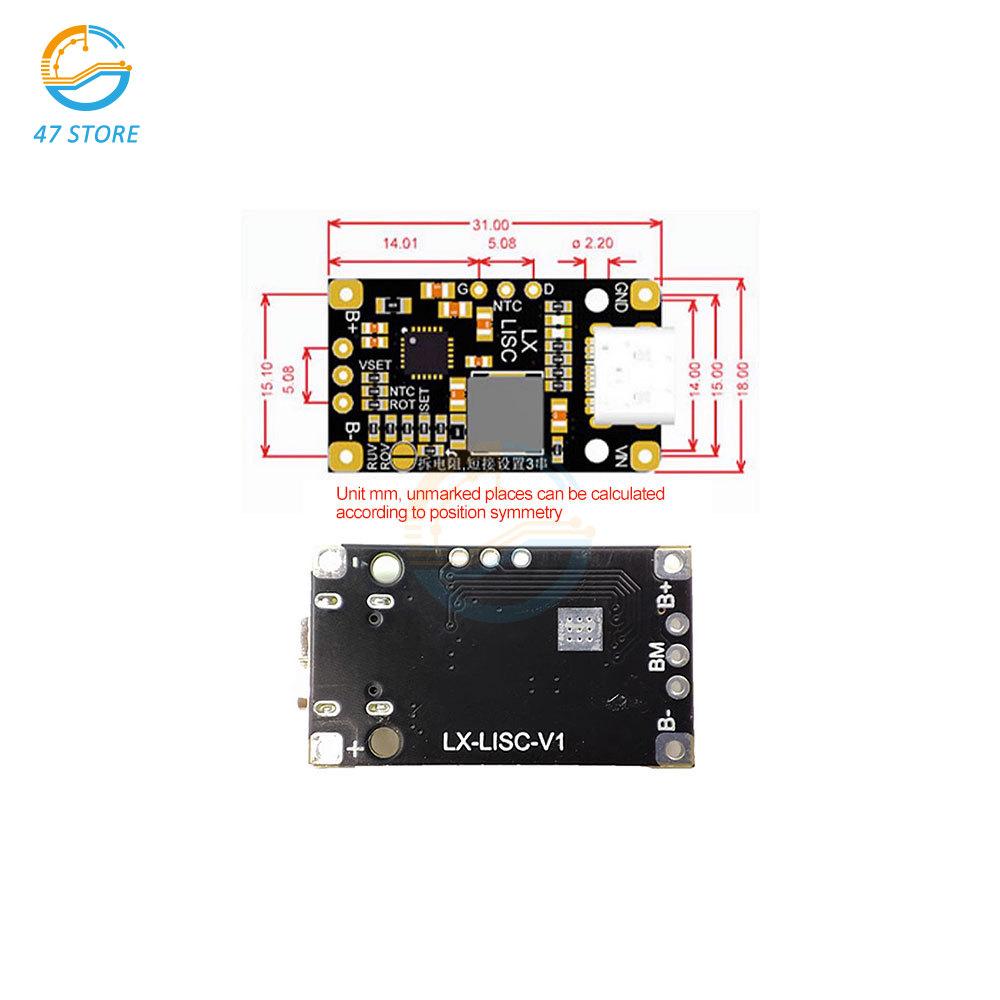 2S/3S BMS Lithium-Akku-Pack Ladeplatine Boost Schnellladung 3,7V Polymer/Drohnen Lademodul Step-Up-Modul Typ-C USB
