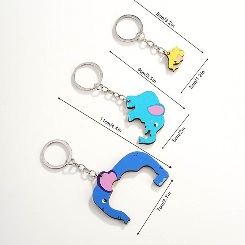 Animal Shape Stylish Keyrings Set Great for Anniversaries Valentines Birthdays