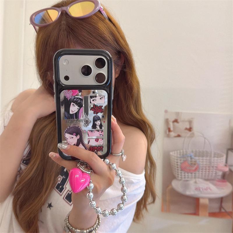 High-End Anime Pink Tomie Kawakami iPhone Case for 17 Pro Max / 16 / 15 / 14