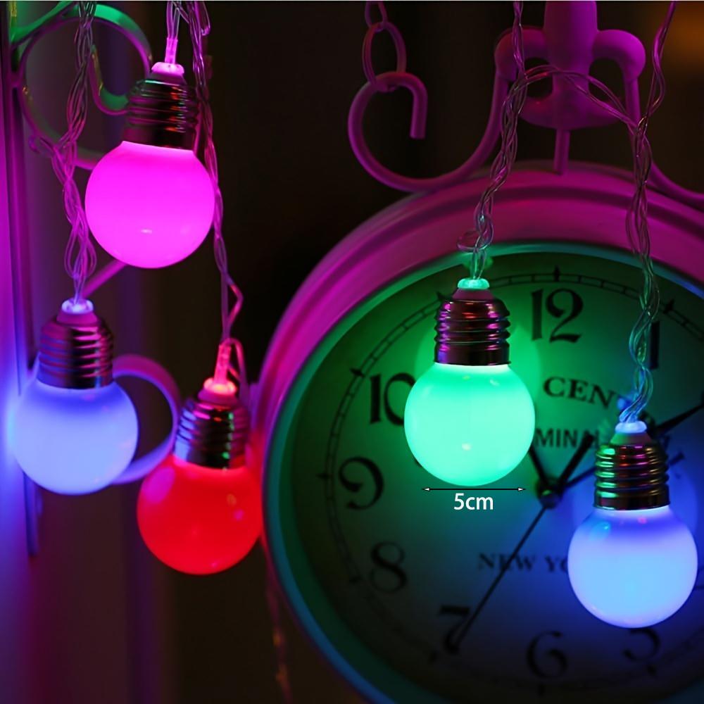 Guirlande Lumineuse Ampoule 5m 20 LED Étanche Solaire/Batterie pour Fête Intérieur/Extérieur Décoration Jardin Noël Guirlande Lumineuse