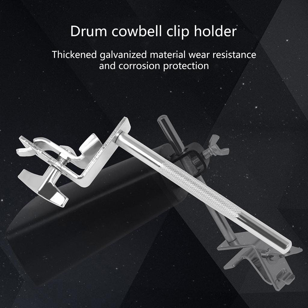 Cowbell Mounting Clamp Cowbell Mount Clip Cowbell Extension Clip Cowbell Stand Cowbell Mounting Bracket Cowbell Holder