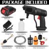 60Bar 1500W Electric Water Gun Foam Machine for 18V Battery Cordless High Pressure Car Washer Rechargeable Car Wash Gun
