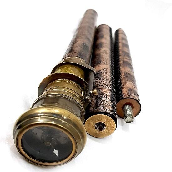 Royal Antique Compass Telescope Walking