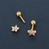 1Pc Women Cubic Zirconia Flower Ear Stud Earring Piercing Cartilage Jewelry Gift