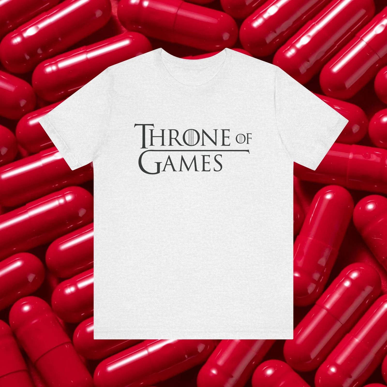 Throne of Games T-shirt | Parody Gaming Typography Tee 4XL