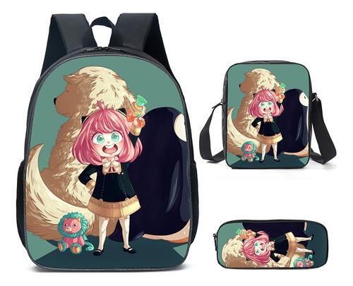 Rollenspiel Animation Zubehör Rucksack Schultasche Umhängetasche Federmäppchen Dreiteiliges Set