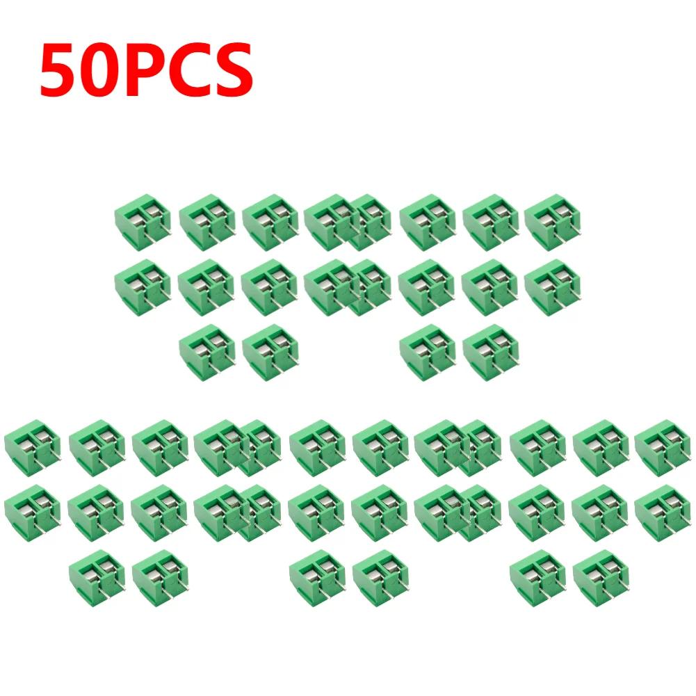 10-50Pcs PCB Mount Screw Terminal Block Connector Straight Pin 2P 3P KF301 Spliced Screw Terminals Block Connector for Arduino