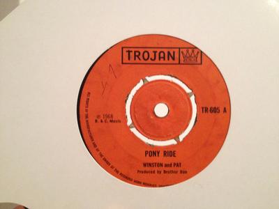 7inch Record WINSTON  PAT  Pony Ride TR605 Trojan Records 1968 UK Reggae Ska  Dub Used