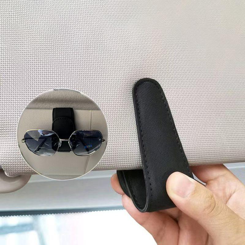 Car Sunglasses Clip Car Sunglasses Storage Rack Installed On The Car Visor Self-adhesive Sunglasses Holder Glasses Clamp