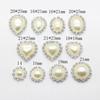 Wholesale 50Pcs Ivory pearl rhinestone button metal button Wedding Invitations Decorate Button hair flower center scrapbooking