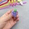 8PCS Cartoon Fruit Reusable Spiral Straw