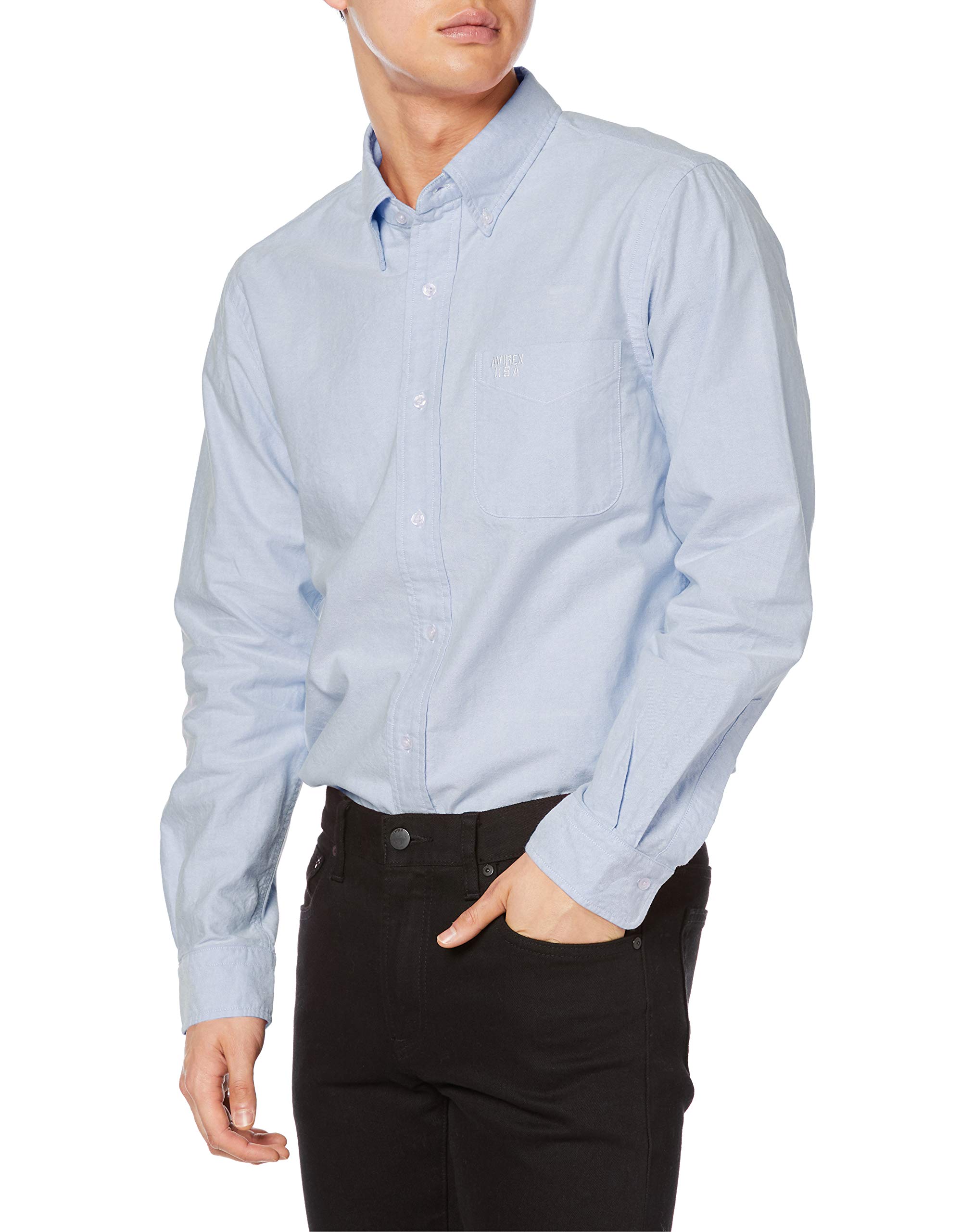 

Avirex Daily Oxford Size Size 082 B.D.Shirts, Men s Medium, 6195129, L/BLUE