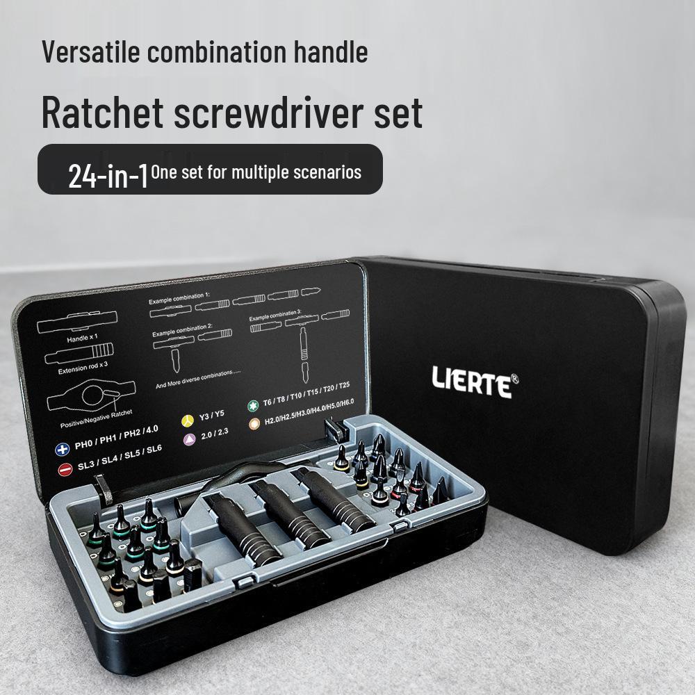 24-in-1 Magnetic Ratchet Screwdriver Set - Industrial Grade, Multi-functional Repair Tool