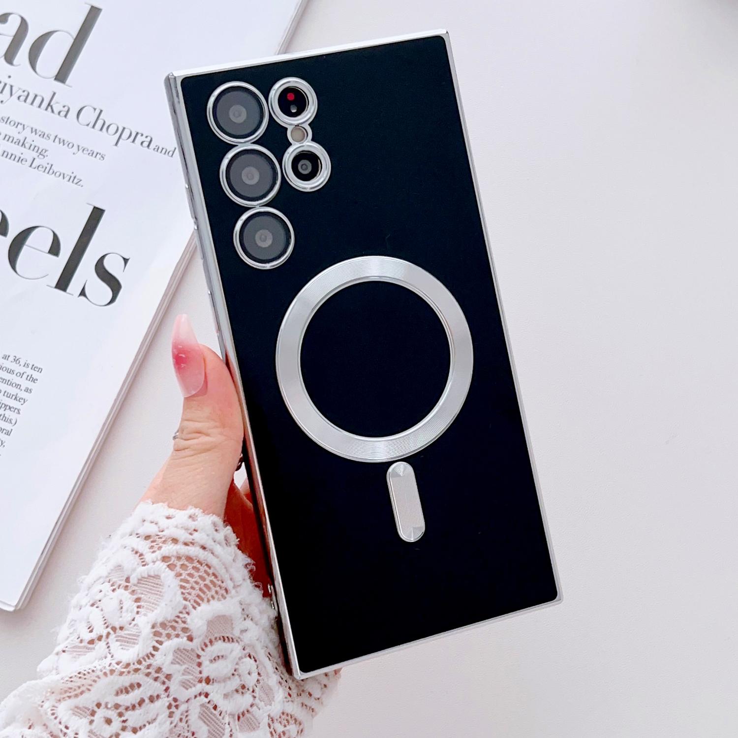 

Роскошный мягкий чехол для беспроводной зарядки Magsafe для iphone 14 13 12 11 Pro X XR Xs Max 7 8 Plus / Samsung Galaxy S23 S22 S21 S20 Ультрамагнитный чехол