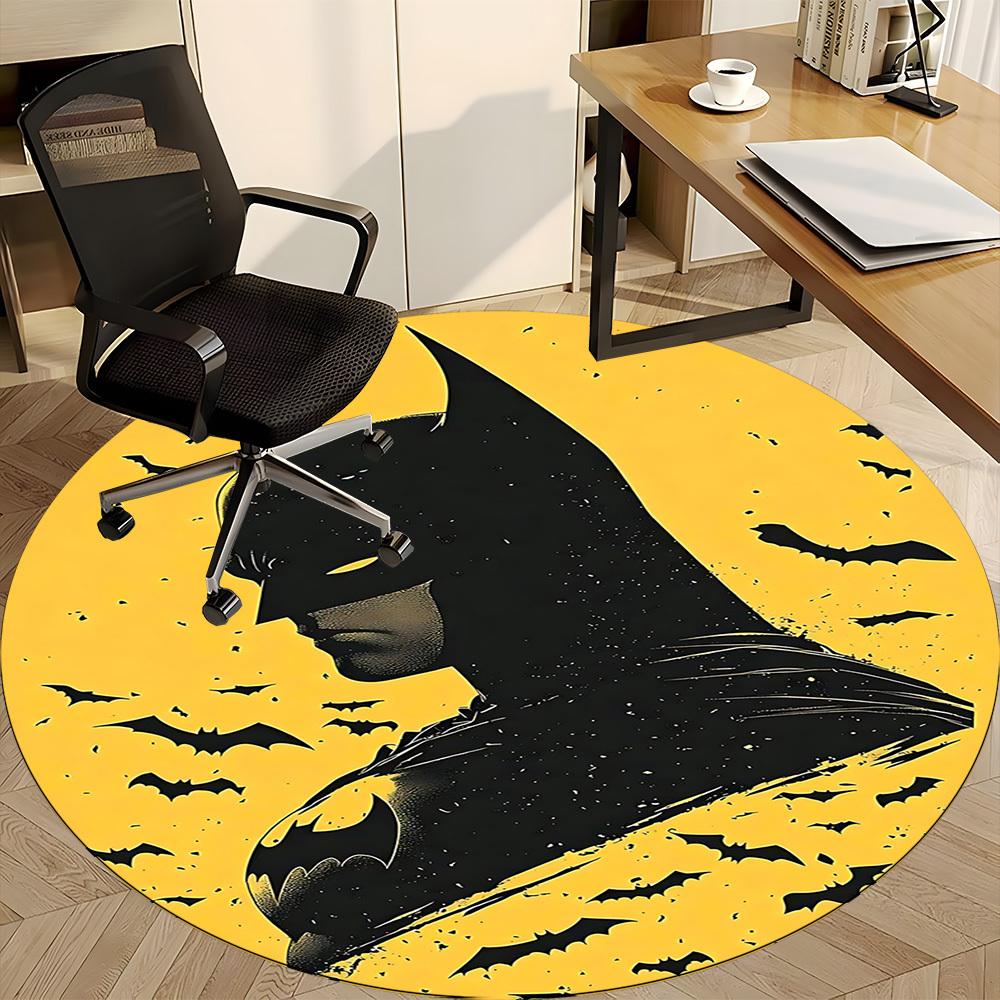 1pc Batman Office Round Area Rug, Under Office Chairs Bedroom Living Room Home Decor, Room Deco, Available In Various Sizes